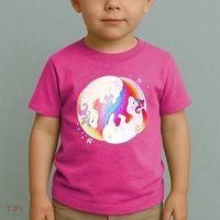 Cute Rainbow Unicorns Yin Yang Toddler T-Shirt thumb 2