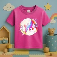 Cute Rainbow Unicorns Yin Yang Toddler T-Shirt thumb 3
