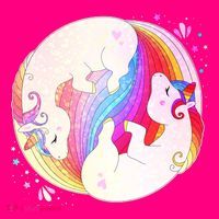 Cute Rainbow Unicorns Yin Yang Toddler T-Shirt thumb 4