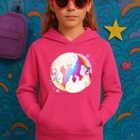 Cute Rainbow Unicorns Yin Yang Kids Hoodie thumb 3