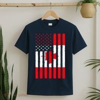 Canadian Roots USA Flag Heritage Half Canada American T-Shirt thumb 2