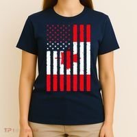 Canadian Roots USA Flag Heritage Half Canada American T-Shirt thumb 4