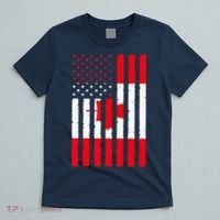 Canadian Roots USA Flag Heritage Half Canada American T-Shirt thumb 5