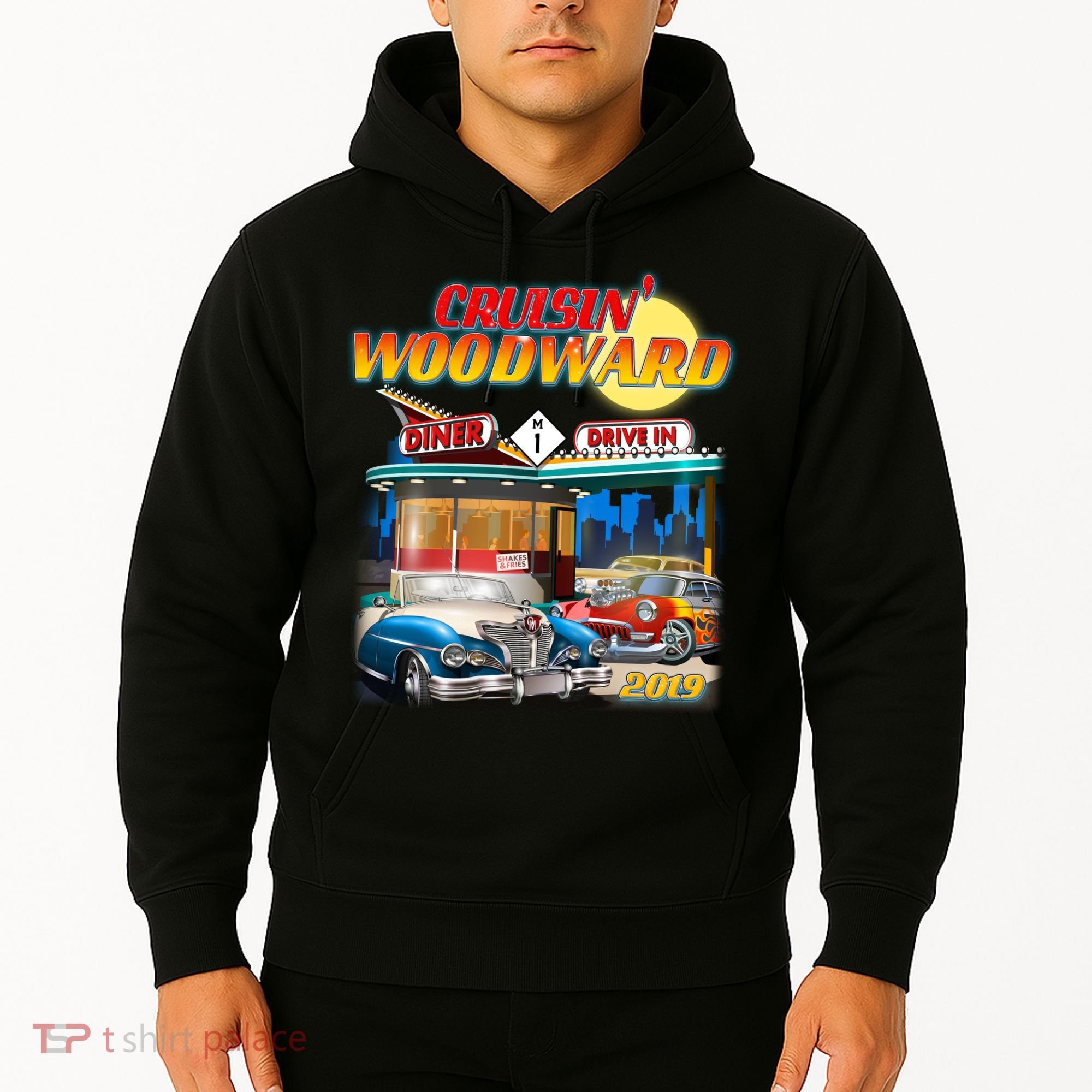 Cruisin' Woodward Diner Day time Hoodie