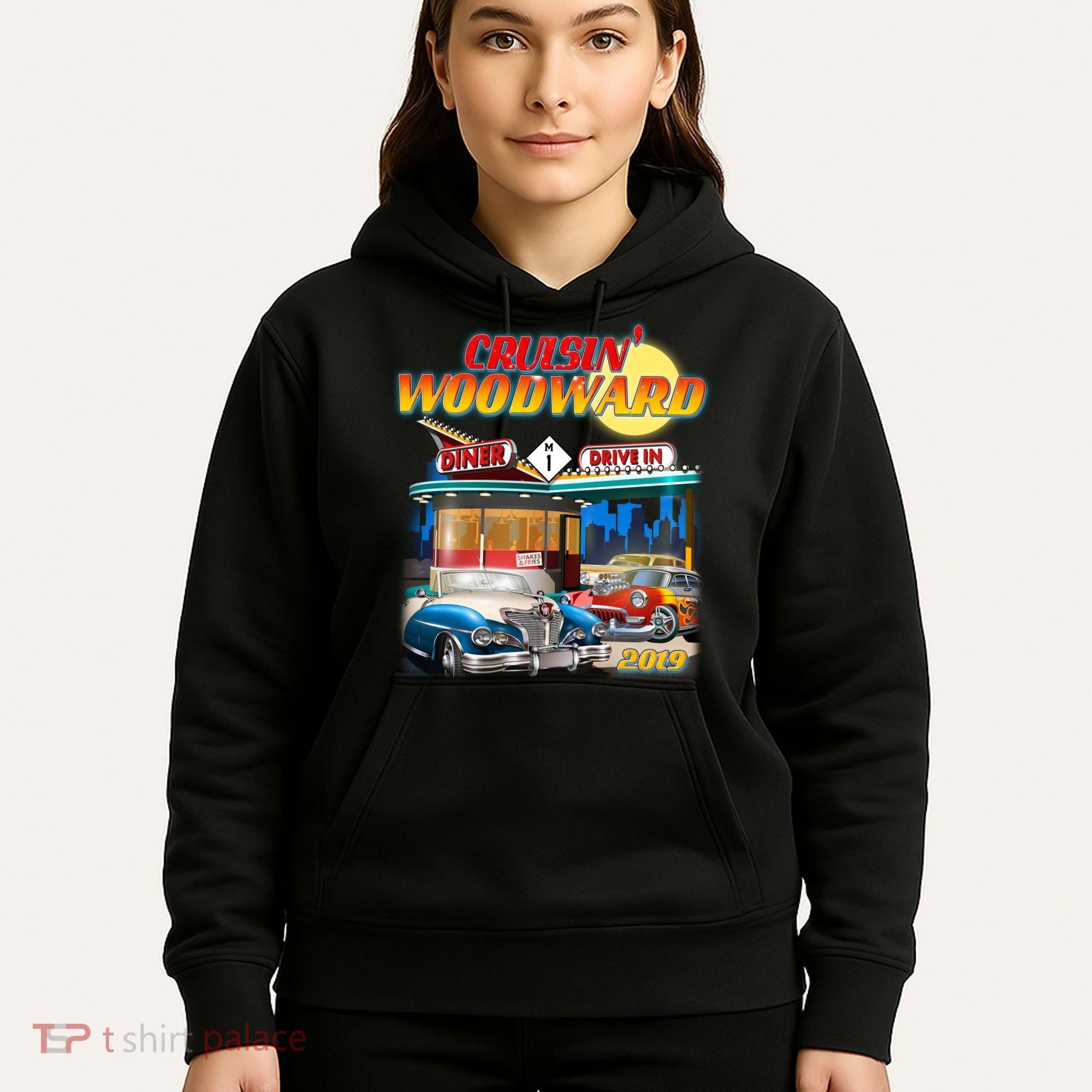 Cruisin' Woodward Diner Day time Hoodie