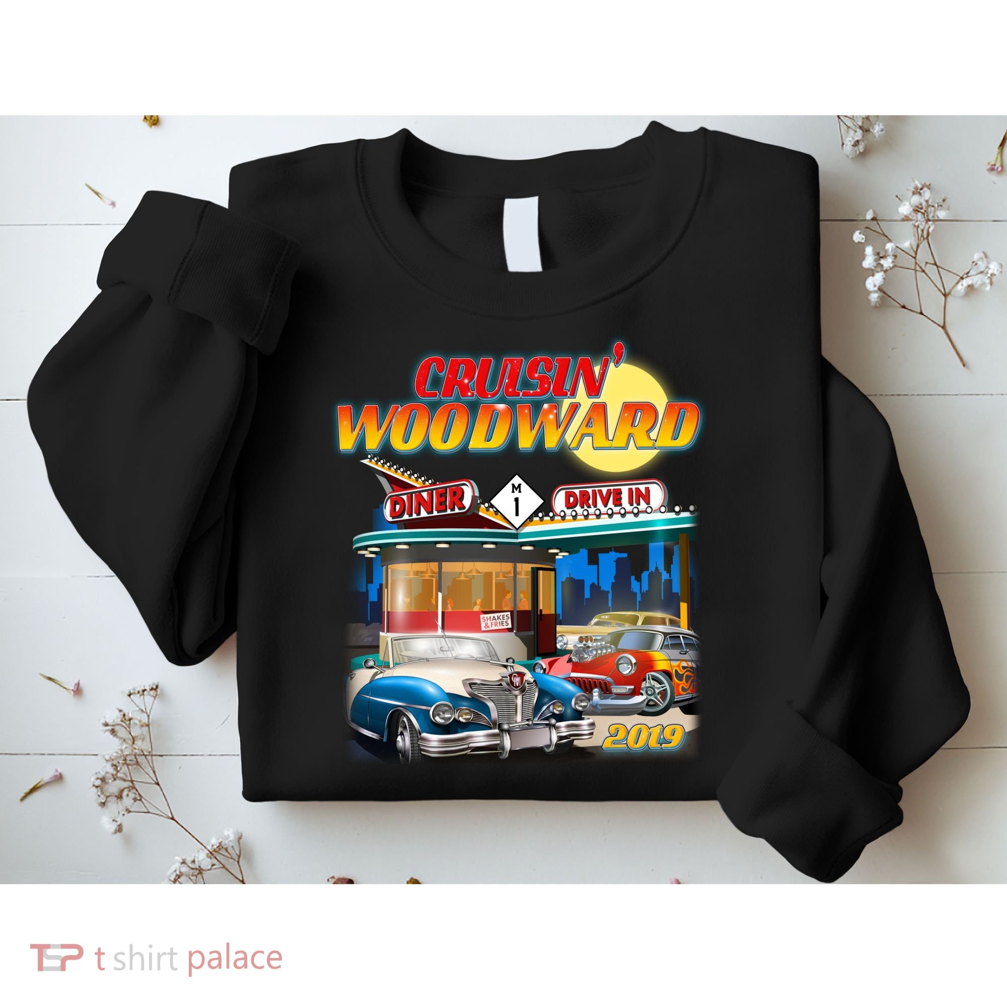 Cruisin' Woodward Diner Day time Sweatshirt