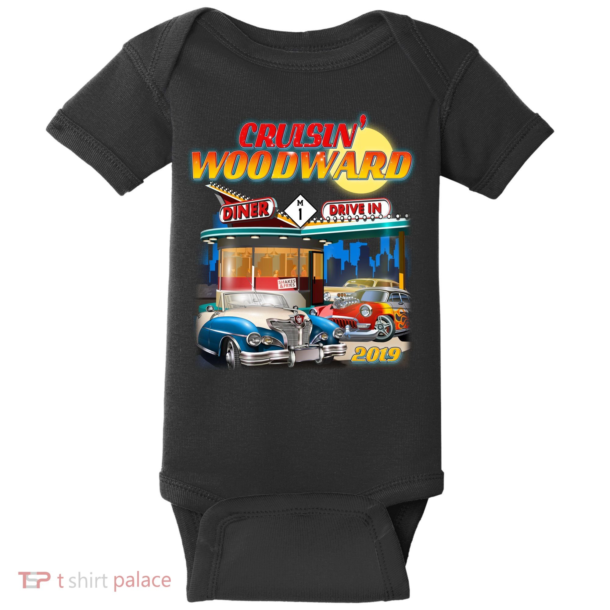 Cruisin' Woodward Diner Day time Baby Bodysuit