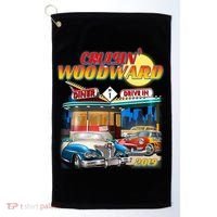 Cruisin' Woodward Diner Day time Golf Towel thumb 0