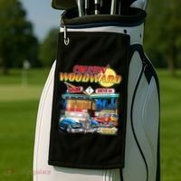 Cruisin' Woodward Diner Day time Golf Towel thumb 2