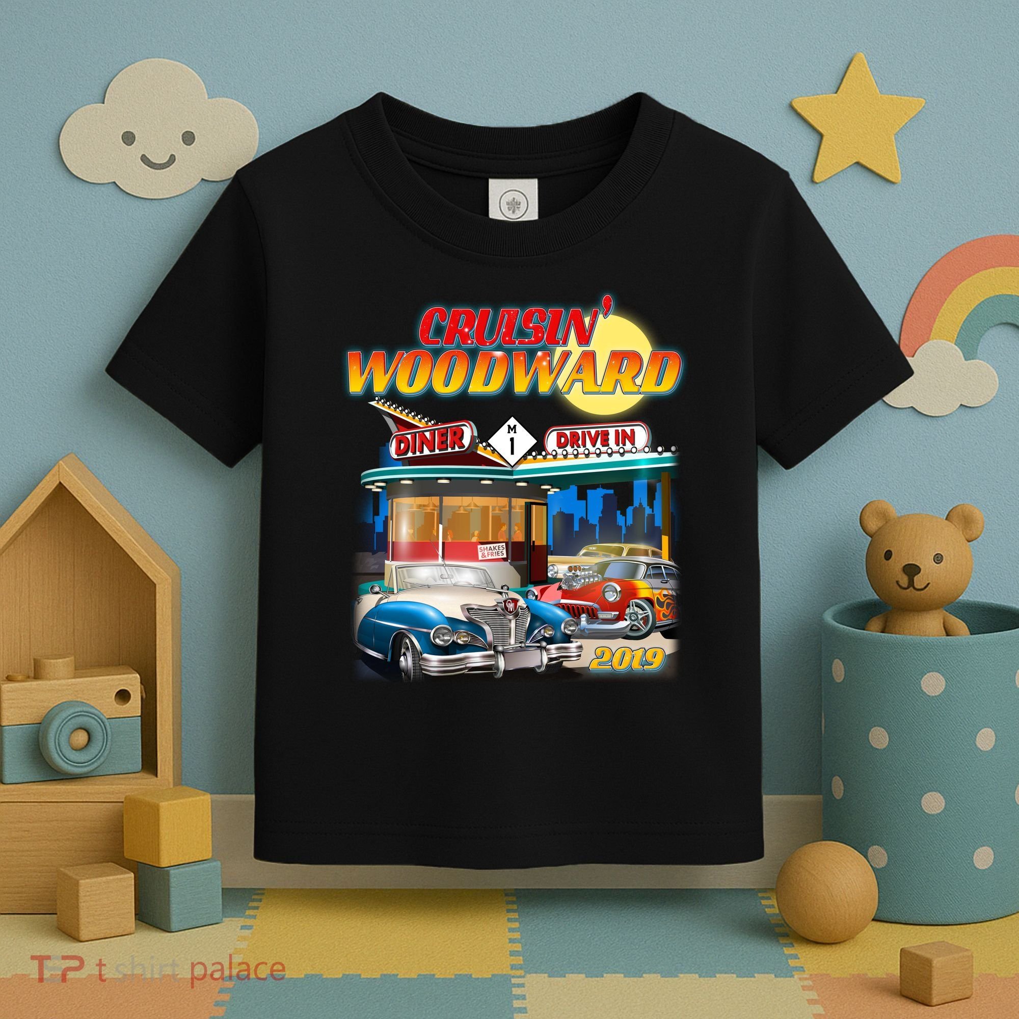 Cruisin' Woodward Diner Day time Toddler T-Shirt