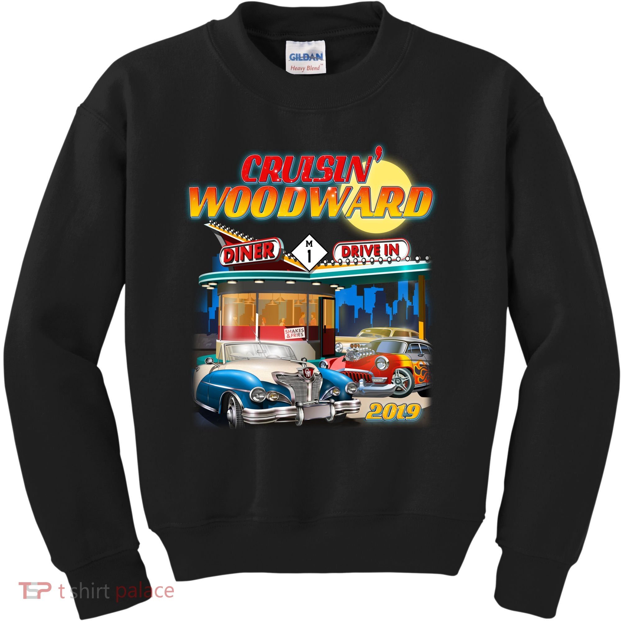 Cruisin' Woodward Diner Day time Kids Sweatshirt