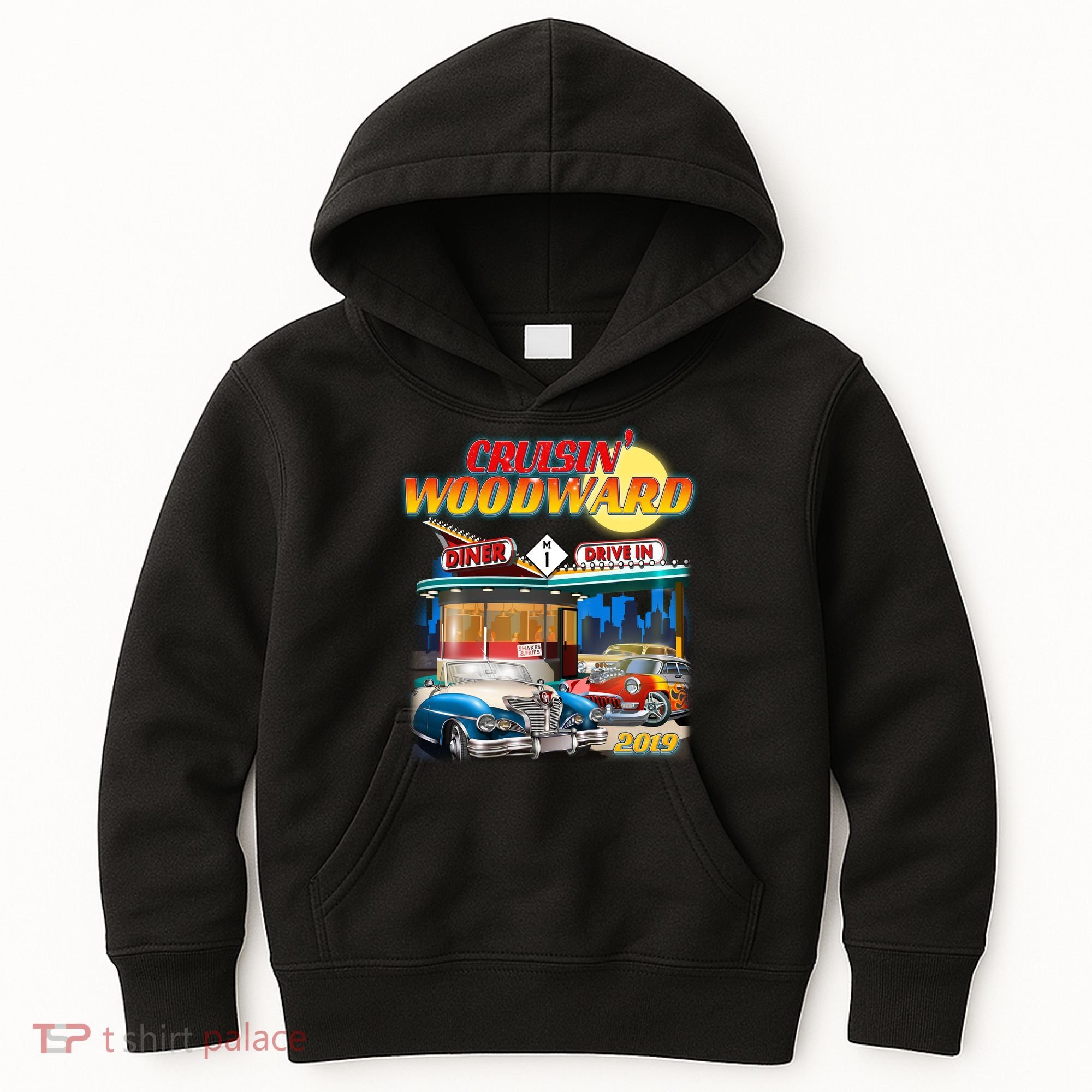 Cruisin' Woodward Diner Day time Kids Hoodie