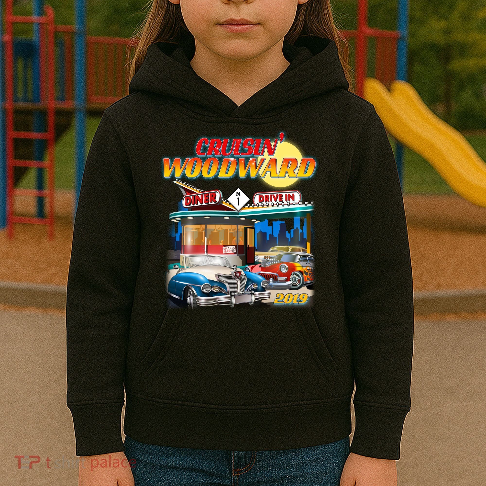 Cruisin' Woodward Diner Day time Kids Hoodie