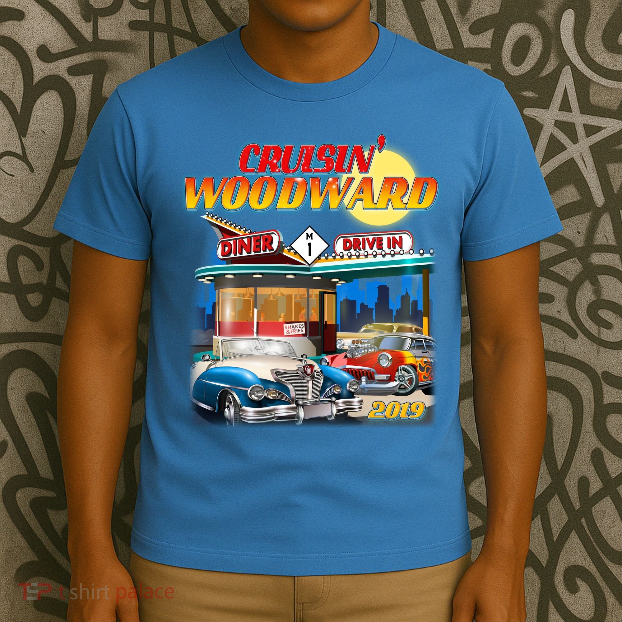 Cruisin' Woodward Diner Day time T-Shirt