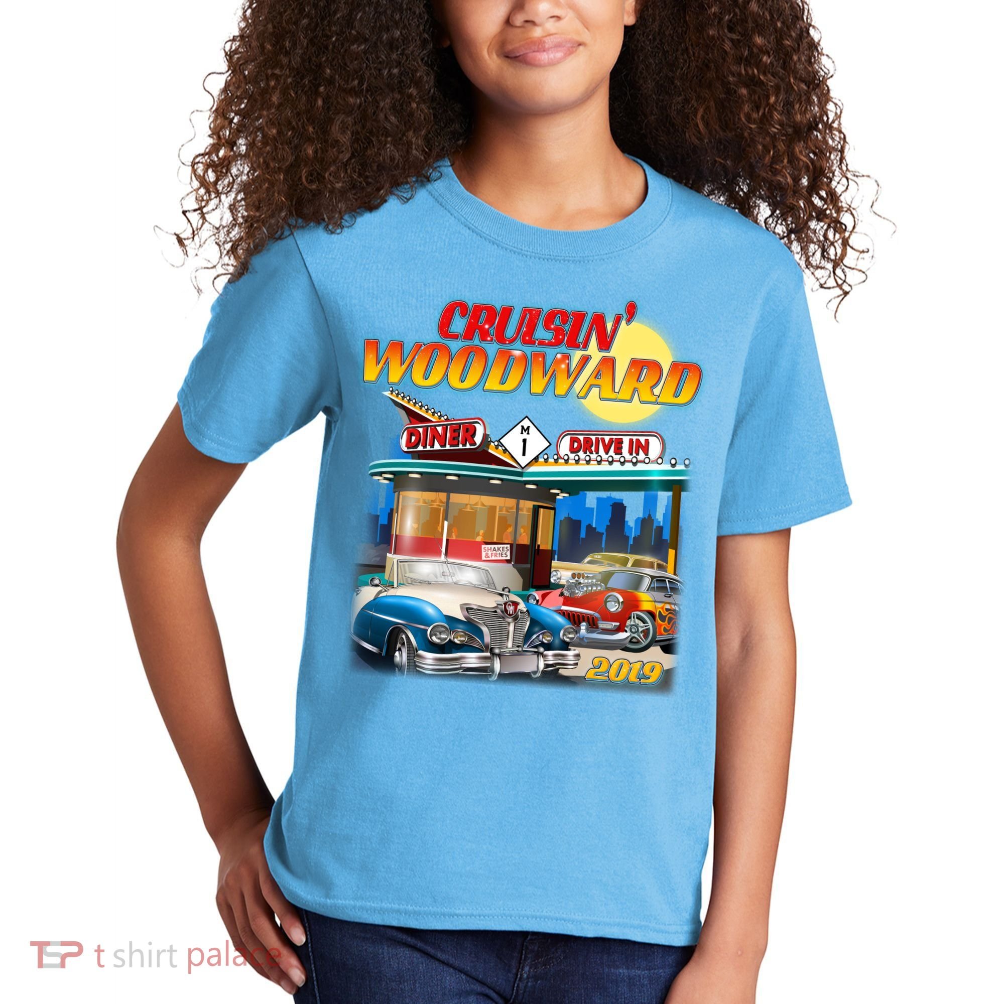 Cruisin' Woodward Diner Day time Kids T-Shirt