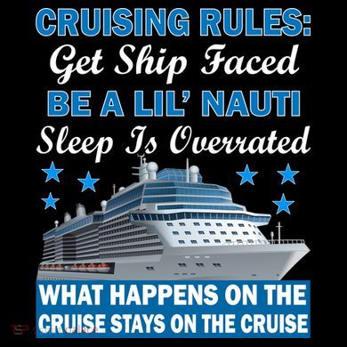 Cruising Rules Get Ship Faced Funny Cruise Stripe Pom Pom Beanie