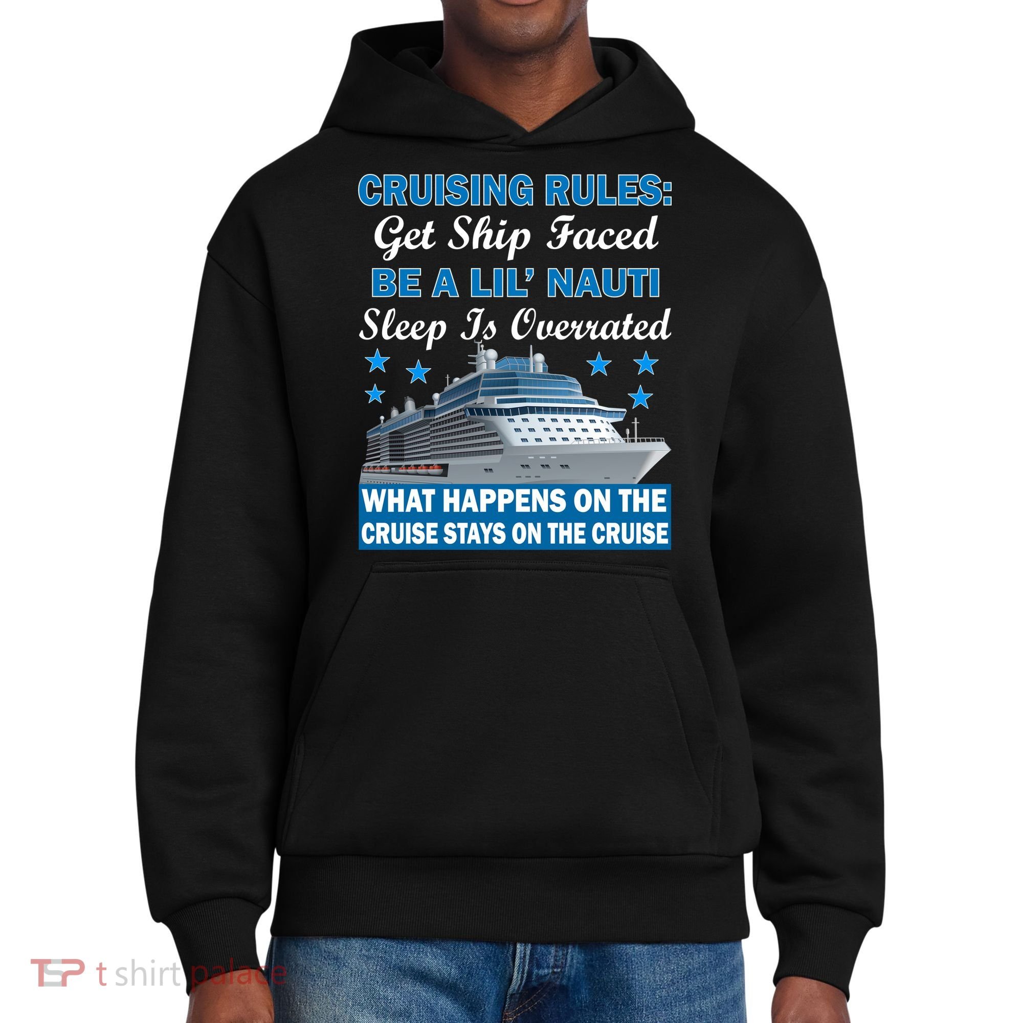 Cruising Rules Get Ship Faced Funny Cruise District V.I.T. Heavyweight Hoodie
