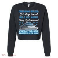 Cruising Rules Get Ship Faced Funny Cruise Cropped Pullover Crew thumb 0