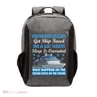 Cruising Rules Get Ship Faced Funny Cruise Vector Backpack thumb 0