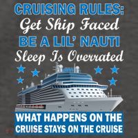 Cruising Rules Get Ship Faced Funny Cruise Vector Backpack thumb 2