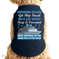 Cruising Rules Get Ship Faced Funny Cruise Doggie Tank thumb 0