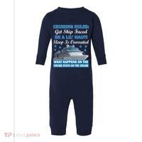 Cruising Rules Get Ship Faced Funny Cruise Infant Fleece One Piece thumb 0