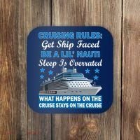 Cruising Rules Get Ship Faced Funny Cruise Coaster thumb 0