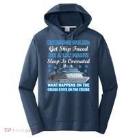 Cruising Rules Get Ship Faced Funny Cruise Performance Fleece Hoodie thumb 0