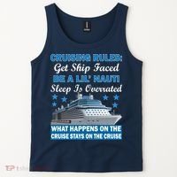 Cruising Rules Get Ship Faced Funny Cruise Tank Top thumb 2