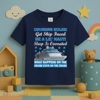 Cruising Rules Get Ship Faced Funny Cruise Toddler T-Shirt thumb 3