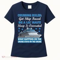 Cruising Rules Get Ship Faced Funny Cruise Women's T-Shirt thumb 0