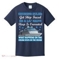 Cruising Rules Get Ship Faced Funny Cruise Kids T-Shirt thumb 0