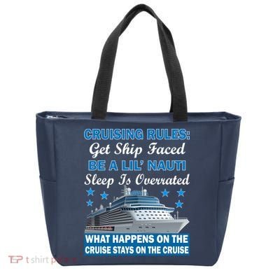 Cruising Rules Get Ship Faced Funny Cruise Tote Bag