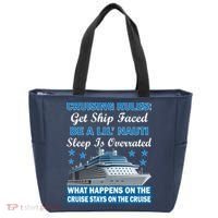 Cruising Rules Get Ship Faced Funny Cruise Tote Bag thumb 0