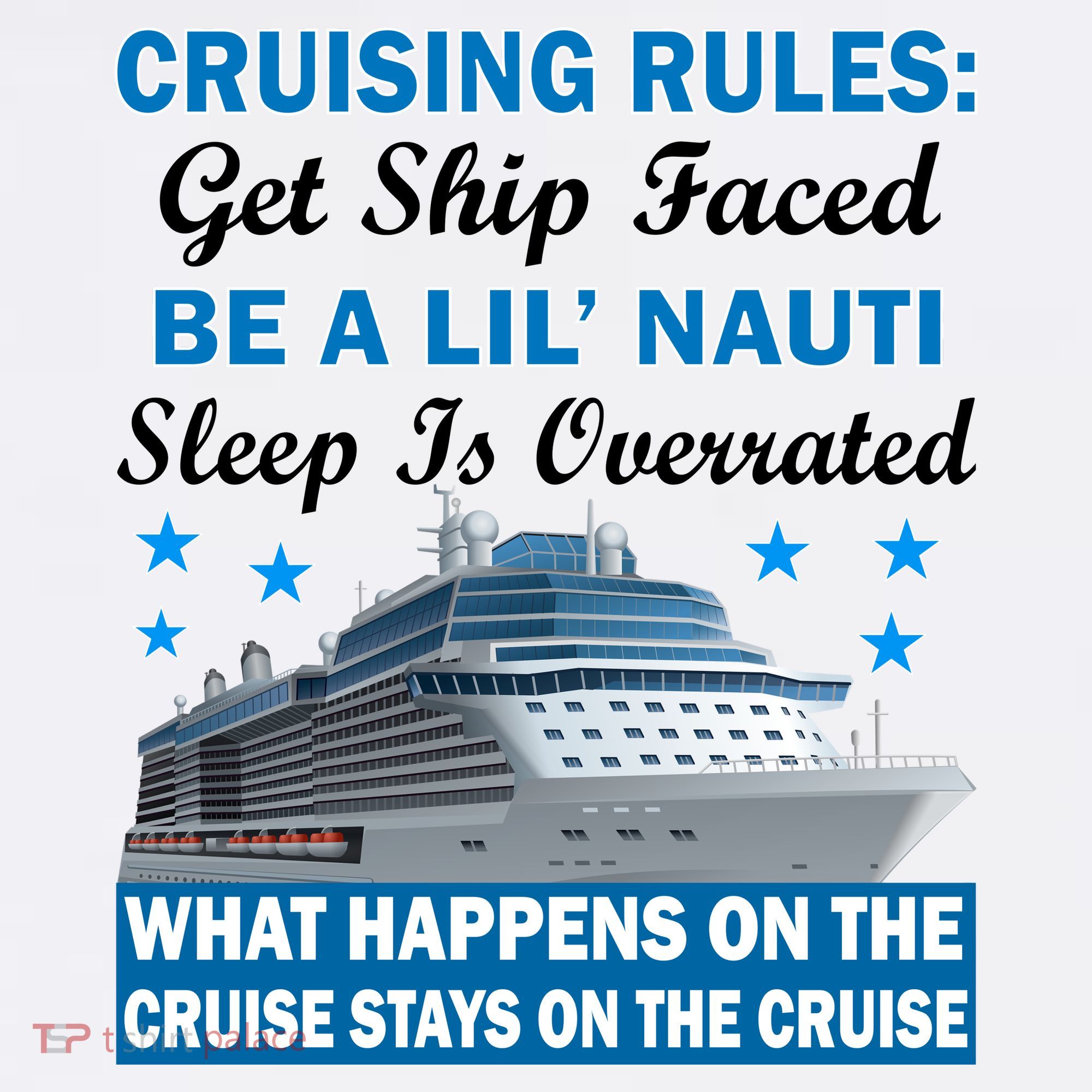 Cruising Rules Get Ship Faced Funny Cruise Garment-Dyed Sweatshirt