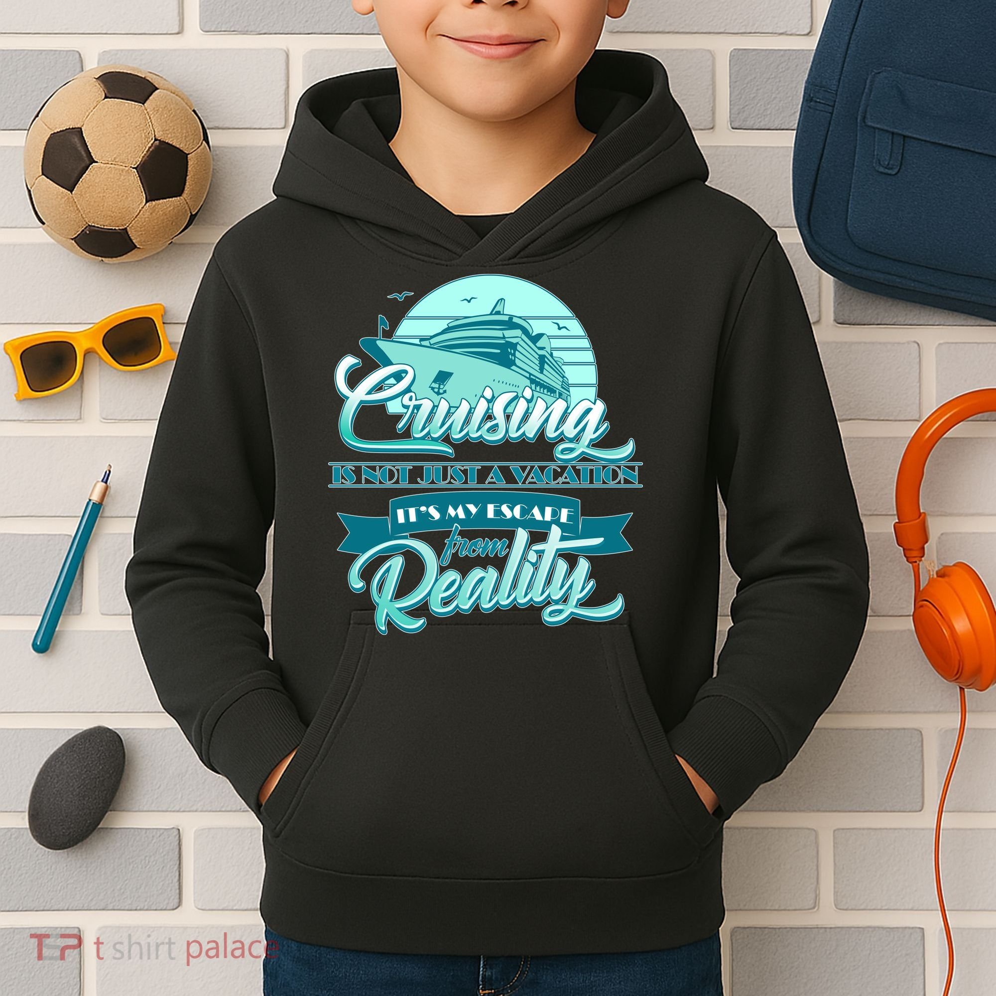Cruising Vacation Escape From reality Kids Hoodie