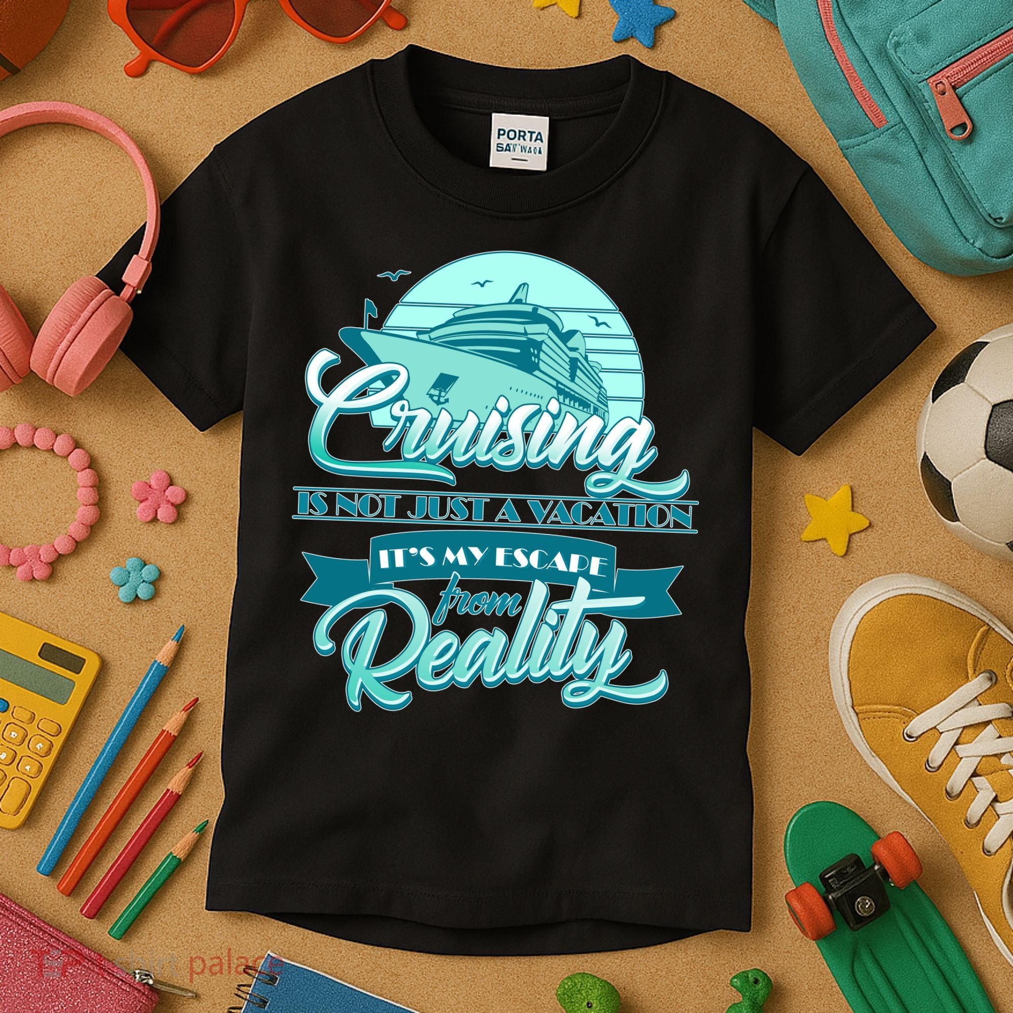 Cruising Vacation Escape From reality Kids T-Shirt