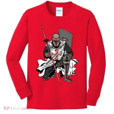 Crusader Knight Kids Long Sleeve Shirt