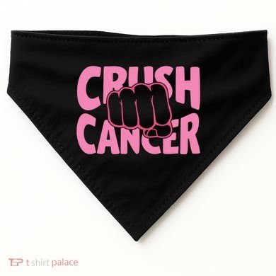 Crush Cancer USA-Made Doggie Bandana