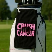 Crush Cancer Golf Towel thumb 2