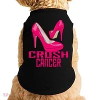 Crush Cancer With Pink Heels Doggie Tank thumb 0