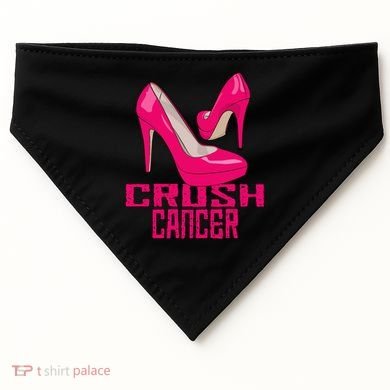 Crush Cancer With Pink Heels USA-Made Doggie Bandana