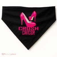 Crush Cancer With Pink Heels USA-Made Doggie Bandana thumb 0