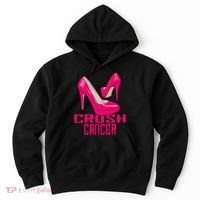 Crush Cancer With Pink Heels Hoodie thumb 0