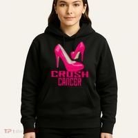 Crush Cancer With Pink Heels Hoodie thumb 5