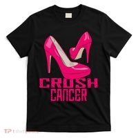 Crush Cancer With Pink Heels T-Shirt thumb 0