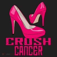 Crush Cancer With Pink Heels Beanie thumb 2