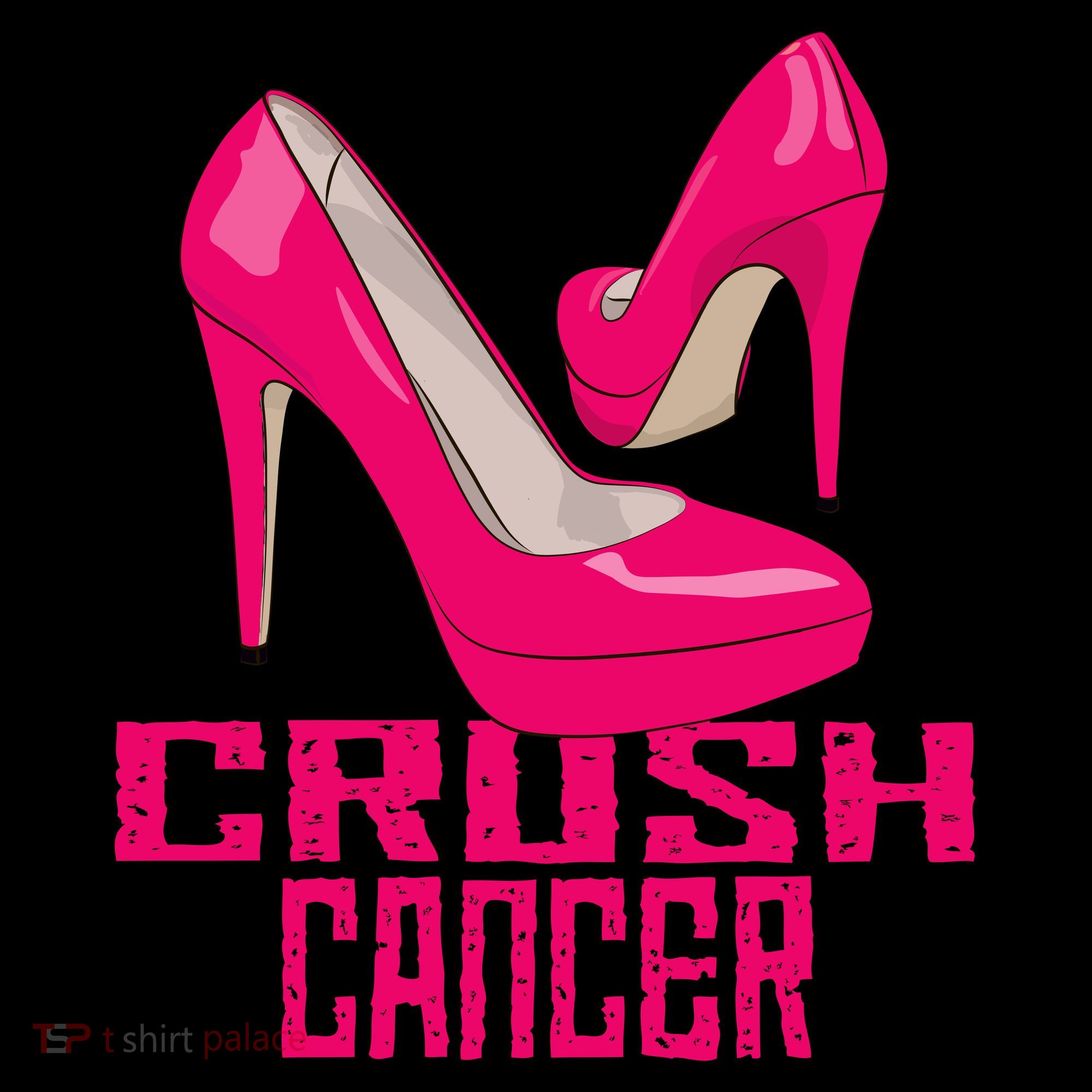 Crush Cancer With Pink Heels Women's Hoodie