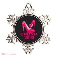 Crush Cancer With Pink Heels Ornament thumb 0