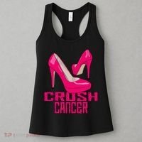 Crush Cancer With Pink Heels Women's Tank Top thumb 3